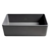 Alfi Brand Gray Matte Smooth Apron 33" x 18" Single Bowl Fireclay Farm Sink ABF3318S-GM